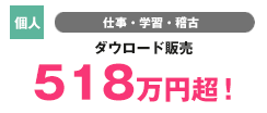 【法人】投資 ダウンロード販売　2,192万円超！